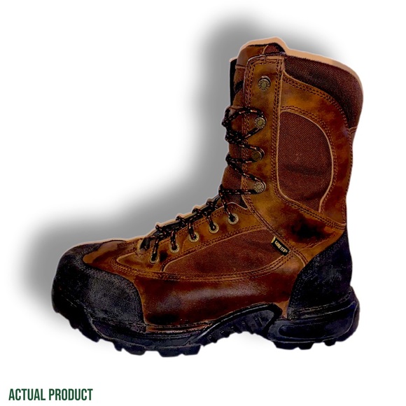 Danner Mens Size 10 Prong Horn Leather Brown Gore-Tex Hard Toe Outdoors Boots - Picture 3 of 9